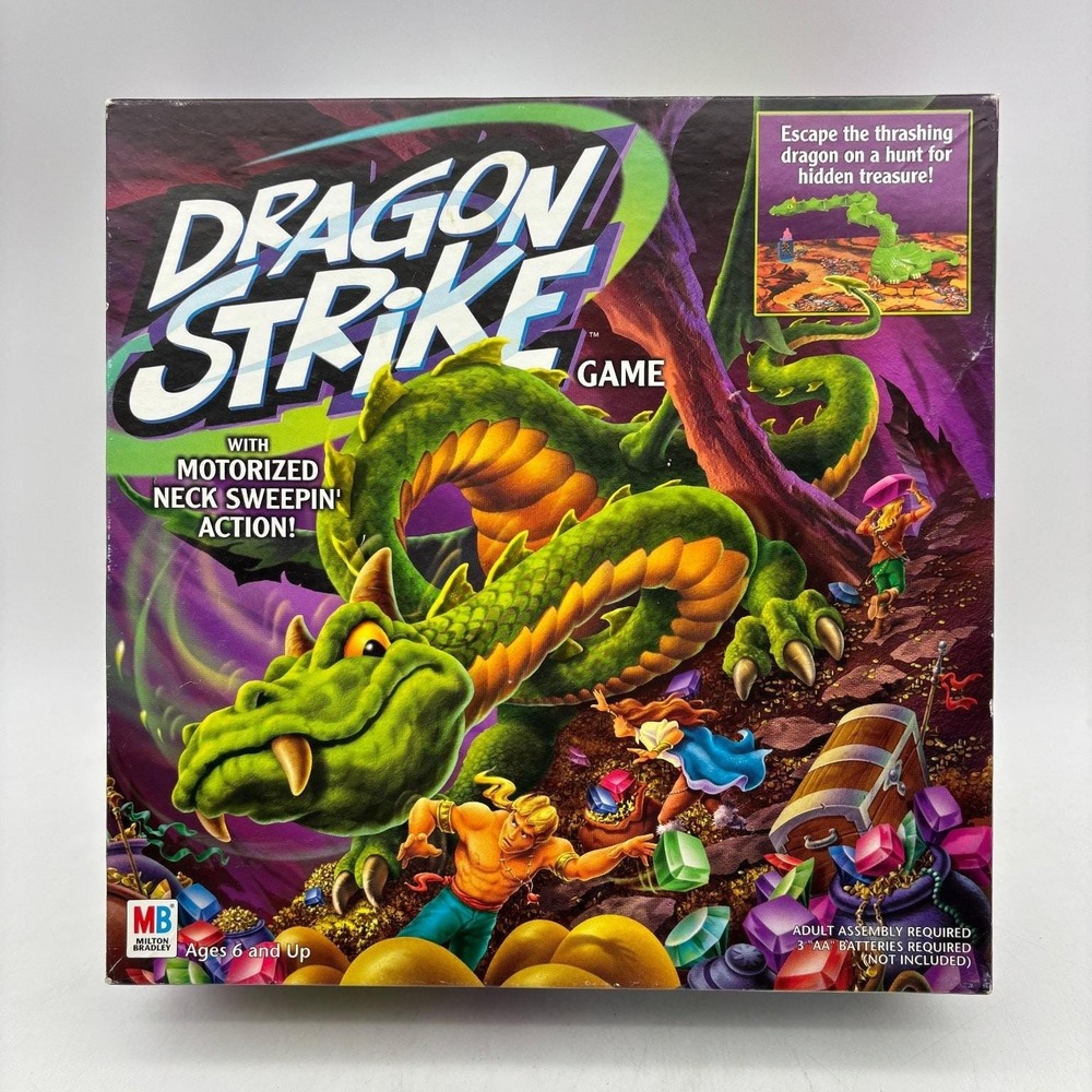 Dragon Strike Board Game 2002 Milton Bradley Motorized Dragon WORKS COMPLETE